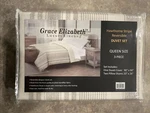 Grace Elizabeth Luxury Linens Hawthorne Stripe Duvet Set Queen Size 3-PIECE. Fixed Price $19.99.