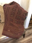 Sisilia 100% Cotton Chenille Throw Blanket Burgundy Green Floral 57X57". Fixed Price $55.00.