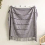 Renee Taylor Cambridge Cotton Slub Tufted Throw Moonlike. Fixed Price $42.63.