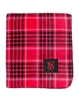 Victorias Secret Cozy Plush Sherpa Blanket Throw Red Tartan Plaid Holiday 2024. Fixed Price $30.00.