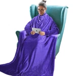 Tirrinia Wearable Blanket Adult, Sunggle With 73" X 51", Purple. Fixed Price $50.99.