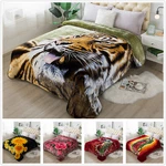 800GSM Printed Rachel Plush 75''X91" Oversize Queen Bed Blankets 4.5LBS. Fixed Price $39.99.