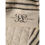 Taylor Linens Bergen Stripe Quilted Standard Pillow Shams, Two. Fixed Price $35.00.