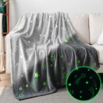 Glow The Dark Throw Blanket For Kids Boys Girls Unicorn Dinosaur Space Stars. Fixed Price $21.99.