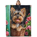 Yorkshire Terrier Dog Throw Blanket 60X50 Inch Soft Flannel Decor Lover. Fixed Price $42.27.