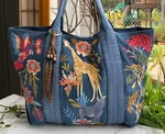 Johnny Was Floral Animal Embroidery Jane Tote Bag Patricia Nash Feather Key Fob. Fixed Price $275.00.