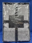 Magaschoni Soft Comfortable 100% Cashmere Fringe Throw 50" X 60" Flannel Heather. Fixed Price $99.99.
