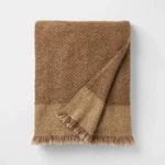 50"X60" Tonal Woven Boucle Throw Blanket Tan - Threshold Designed With Studio. Fixed Price $15.99.