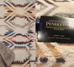 Pendleton White Sands Southwest Aztec Cream Red Blue Sherpa Throw Fleece Blanket. Fixed Price $75.79.