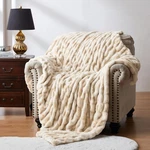 Wdcozy Ruched Faux Fur Throw Blanket Soft (50" 60"), Caramel. Fixed Price $41.30.