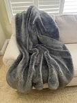 Rh - Restoration Hardware Lapin Ultra Fine Faux Fur Throw Graphite. Fixed Price $98.00.