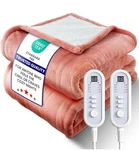 Electric Heated Blanket King, Ultra Cozy Premium Flannel & Sherpa, Even .... Fixed Price $108.98.