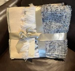 Nordstrom At Home Chunky Border Stripe Throw Nwt Coral Pale Multi 50" X 60. Fixed Price $28.00.