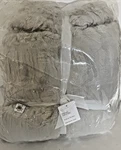 Pottery Barn Faux Fur Ruched Throw Blanket Ivory 60" 80" Oversized Nwt. Fixed Price $229.00.