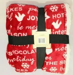 Berkshire Home Velvet Soft Holiday Throw 50" X 60" Winter Merry Christmas New. Fixed Price $49.90.