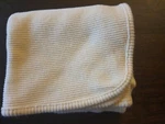 Vintage Owen Rn 62027 Baby Blanket Yellow Cotton Thermal Open Waffle Weave. Fixed Price $40.19.