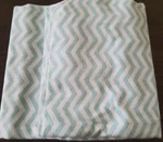 Trend Lab Aqua Blue Chevron Deluxe Flannel Swaddle Baby Blanket Lovey. Fixed Price $19.99.