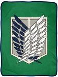 Attack On Titan Scout Regiment Logo Soft Plush Fleece Throw Blanket 46" X 60". Fixed Price $31.99.