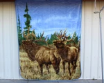 Elk Forest Outdoor Hunting Hunter Queen Size Blanket. Fixed Price $53.68.