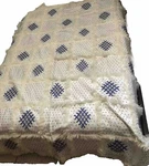 Rare Find Moroccan Berber Handira Wedding Blanket Blue Beads Handwoven Wool. Fixed Price $229.99.