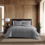 Eddie Bauer - Duvet Cover Set, Reversible Flannel Twin, Preston Grey. Fixed Price $119.99.
