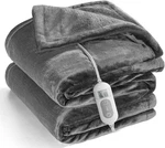 Mlivrom Heated Throw Blanket With 1-9 Hrs Timer Auto-off & 8 Heating Levels Flan. Fixed Price $36.99.
