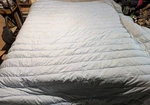 Vintage Eddie Bauer Blanket 88X97 Blue Goose Down Queen Comforter. Fixed Price $74.99.