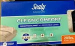 Sealy Clean Comfort 20LBS Weighted Blanket With Removable Cover - 48"X72". Fixed Price $49.95.