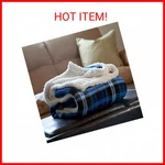 Lavish Home (blue Reversible Plaid Fleece 50 X 60-INCH Machine-washable Sherpa T. Fixed Price $38.02.