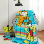 Garfield Kids Blue Print Fleece Throw Blanket, 46 X 60. Fixed Price $19.95.