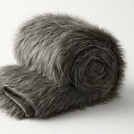 Restoration Hardware Faux Fur Throw Blanket Tibetan Nickel Gray 50"X60" Soft. Fixed Price $41.95.