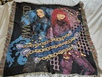 Disney Descendants Wicked Fringed Throw Blanket Tapestry 44"X45". Fixed Price $23.00.