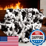 Vfroo Ultra Plush Bubble Faux Rabbit Fur Blanket 950GSM Thick Fluffy Throw. Fixed Price $59.59.