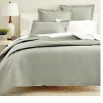 Charter Club Smoke Gray Damask Cotton Quilted Twin Coverlet Blanket. Fixed Price $40.00.