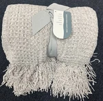Berkshire Chenille Waffle Throw. 50IN X 70IN Pewter Fog. Fixed Price $25.00.