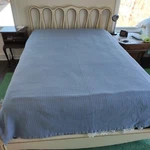 Ralph Lauren Twin Top Flat Sheet Decorative Bedding Blue Textured Cotton. Fixed Price $25.00.