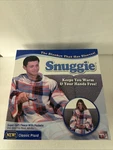 New Snuggie Designer Fleece Blanket With Sleeves And Pockets Plaid Sealed. Fixed Price $29.99.