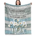 Inspirational Gifts For Women Blanket Get Well Soon Daisy Flannel 60X50. Fixed Price $20.98.