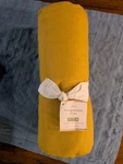 Pottery Barn Monogrammable THROW-50X60"-HONEY Mustard-nwt. Fixed Price $49.00.