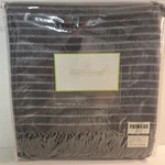 Colin Cowie Rich Slate Gray 50" X 60" Ombre Stripe Throw Fringe Blanket New. Fixed Price $10.99.
