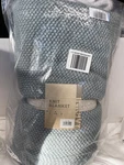Ink+ivy Bree Knit Contemporary Acrylic Fabric Full/queen Blanket Blue New. Fixed Price $85.00.