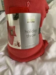 Martha Stewart Extra Soft Fleece Throw Red Stockings 50"X60" 2007 K-mart. Fixed Price $15.00.