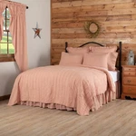 Farmhouse Twin Ticking Stripe Coverlet Red Sawyer Mill Bedroom Decor Vhc Brands. Fixed Price $109.95.