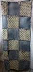 Handmade Blue Country Rag Quilt Cotton/flannel Floral & Plaid Cottagecore Throw. Fixed Price $98.00.