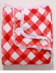The Pioneer Woman Charming Check Plush Throw, 50" X 72", Red. Fixed Price $38.99.