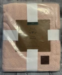 Bee & Willow Home King Cotton Blanket 102X90 Pink Natural Fibers 100%. Fixed Price $54.99.
