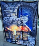 Lisa Parker Cat Keeper Of Secrets Witch Blanket Throw Sherpa Back 50X60. Fixed Price $42.72.