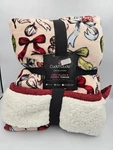 Cuddl Duds Cozy Plush Sherpa Throw Blanket Ornaments & Bows 50X60" New. Fixed Price $34.99.
