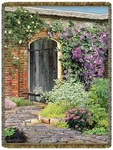 Secret Garden Tapestry Throw Blanket North American Made Religious Poem 52X68. Fixed Price $55.00.