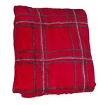 Everyday Living Red Windowpane Plaid Super Soft Microplush Fleece Throw Blanket. Fixed Price $20.88.